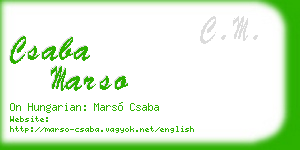 csaba marso business card