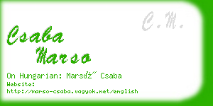 csaba marso business card